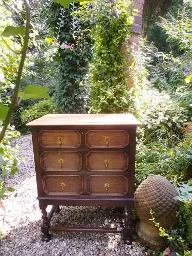 Antik Eiche Kommode Schubladenkommode Schubladen Anrichte Barley Twist Landhaus Cottage