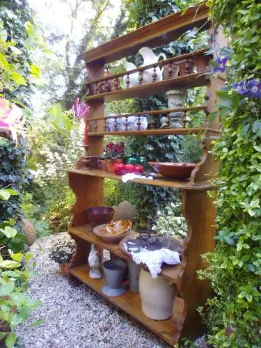 Antik Anrichte Regal Bauernschrank Kommode Wandregal Bauernregal Tellerregal Brocante Landhaus Cottage