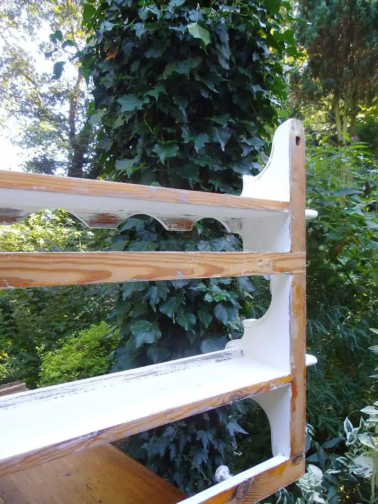 Massives Lärche Hängeregal Küche Regal Vollholz Wandregal  Handarbeit Küchenregal Shabby  Vintage Rarität Landhaus 11