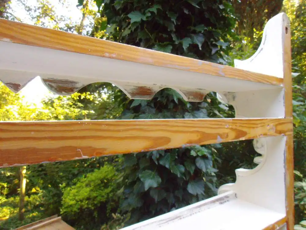 Massives Lärche Hängeregal Küche Regal Vollholz Wandregal  Handarbeit Küchenregal Shabby  Vintage Rarität Landhaus 12