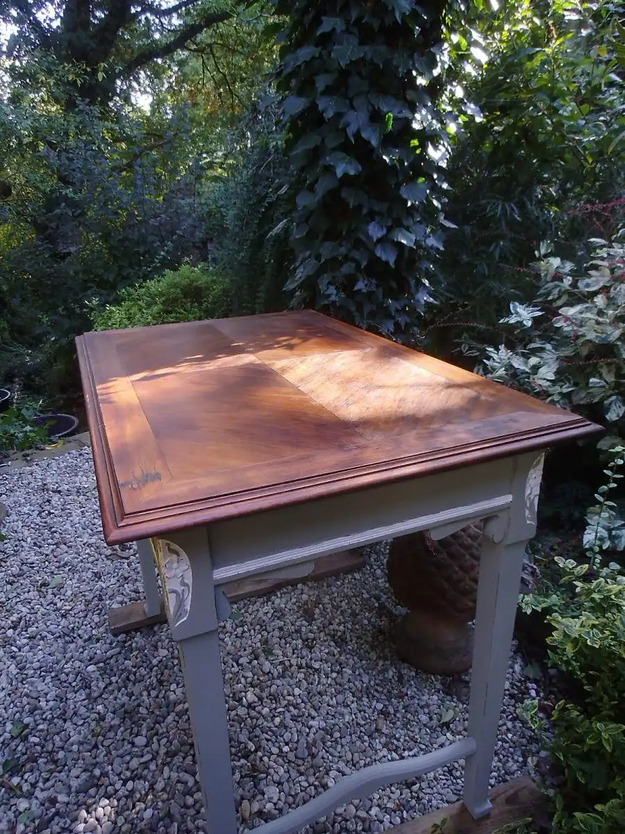 Antik Jugendstil Tisch Schreibtisch Wandtisch Küchentisch Brocante Landhaus Cottage 12