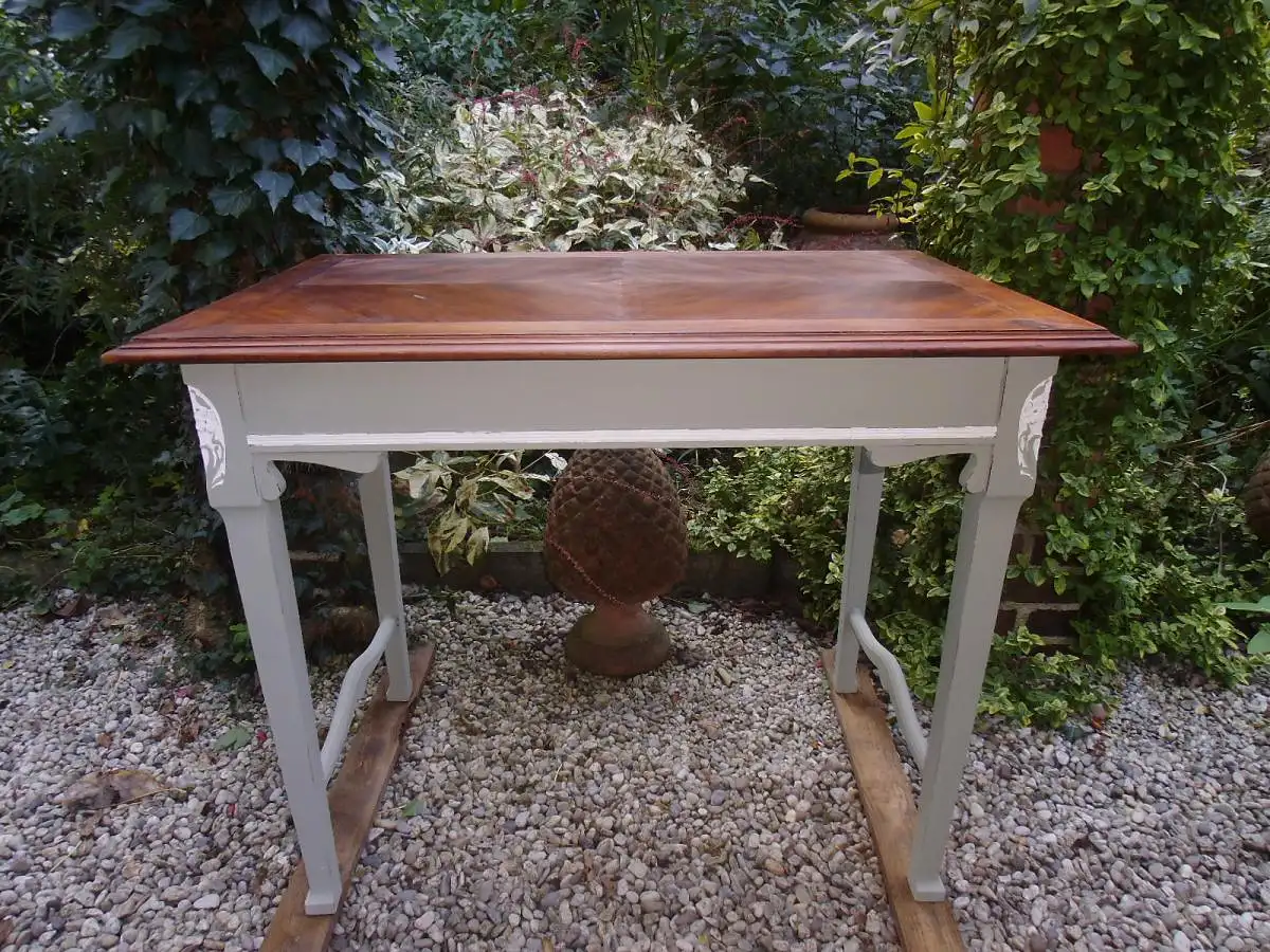 Antik Jugendstil Tisch Schreibtisch Wandtisch Küchentisch Brocante Landhaus Cottage 2