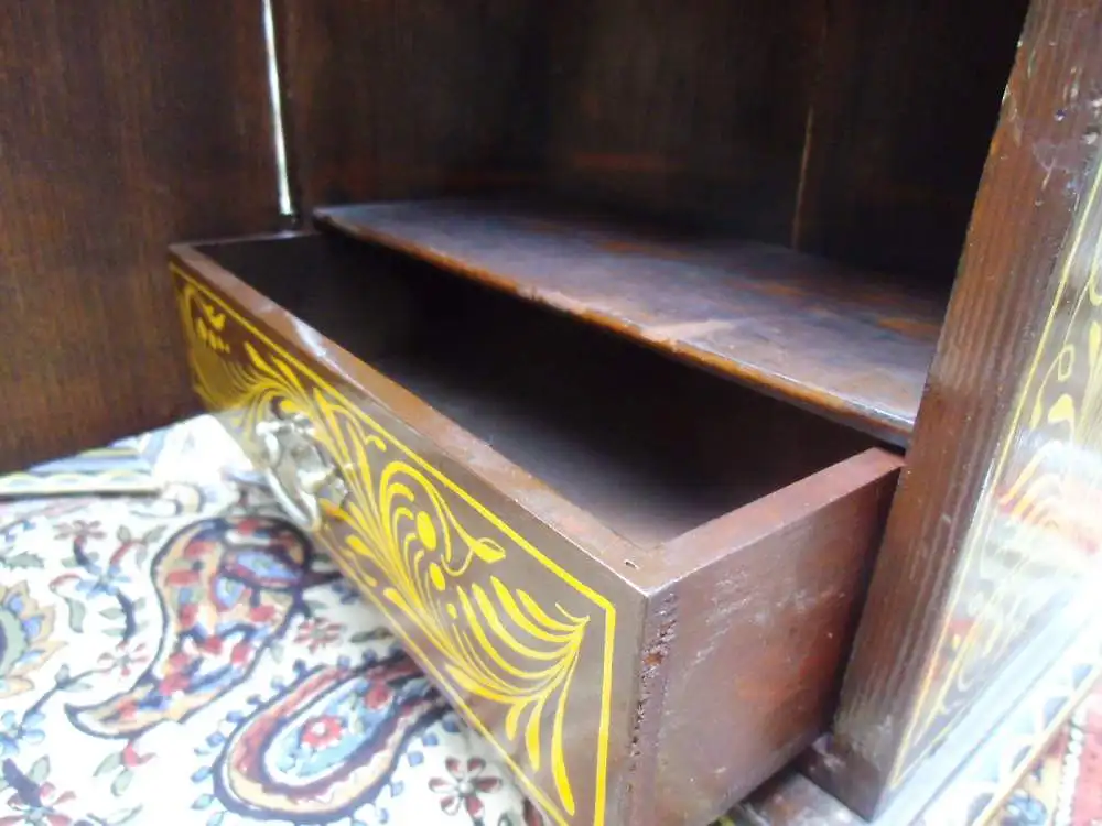 Unikat 2 Arts and Crafts Hängekästchen Schatulle Wandkästchen Wandschränkchen  Handarbeit Holzkästchen Schmuckschatulle Holzkästchen 10