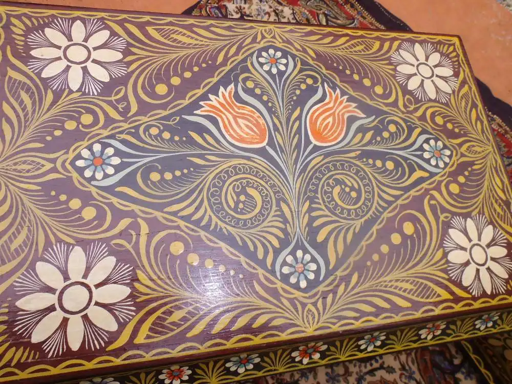 Unikat 2 Arts and Crafts Hängekästchen Schatulle Wandkästchen Wandschränkchen  Handarbeit Holzkästchen Schmuckschatulle Holzkästchen 3