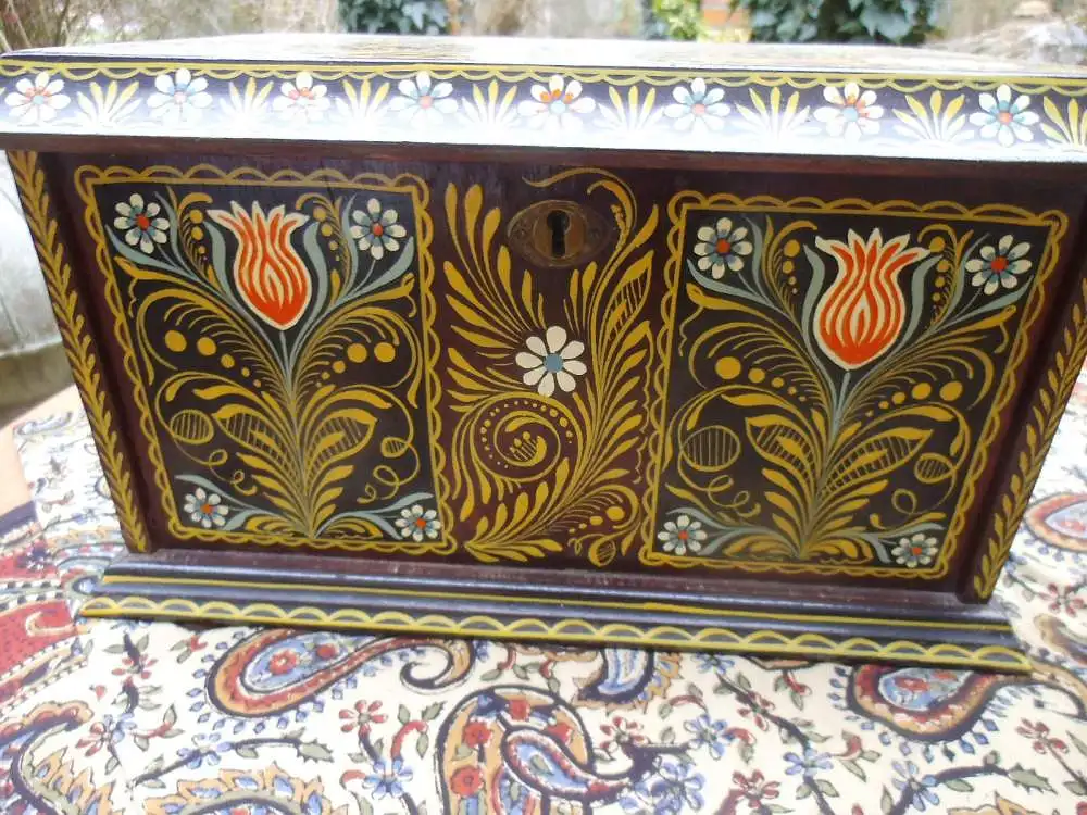 Unikat 2 Arts and Crafts Hängekästchen Schatulle Wandkästchen Wandschränkchen  Handarbeit Holzkästchen Schmuckschatulle Holzkästchen 4