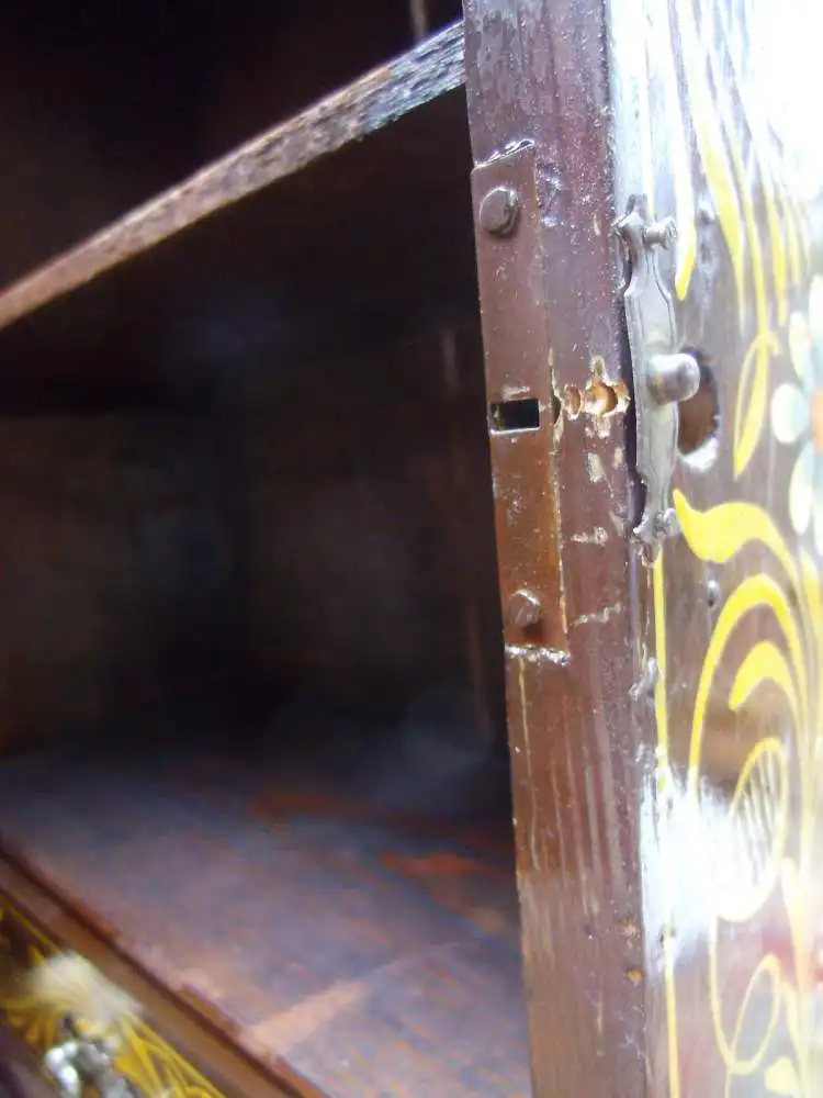 Unikat 2 Arts and Crafts Hängekästchen Schatulle Wandkästchen Wandschränkchen  Handarbeit Holzkästchen Schmuckschatulle Holzkästchen 8