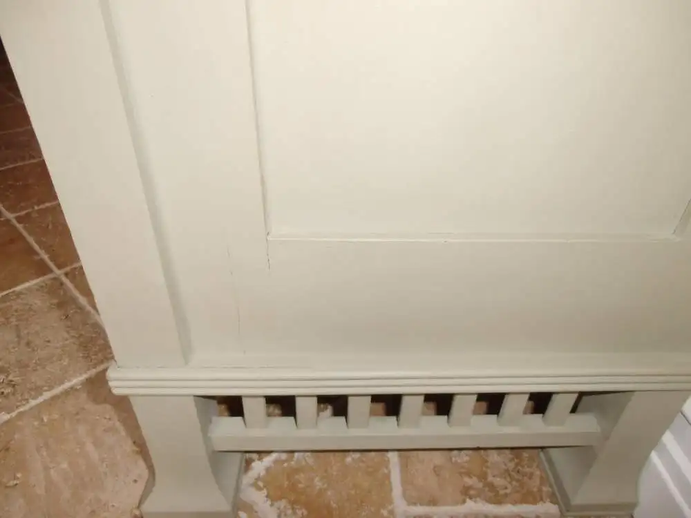 Antik Jugendstil Vertiko Kommode Schrank Anrichte Sideboard Brocante Weiß Grün Landhaus Cottage  13