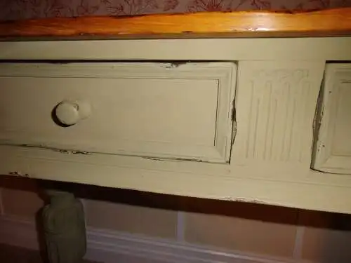 Antiker Schreibtisch Sekretär Wandtisch Wandkonsole Bar Tisch Konsole England Eiche Massiv Landhaus Cottage 