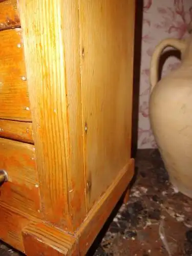 Antik Holzkästchen Schubladenkästchen Holzkästchen Kästchen Gewürzkästchen Modellkommode Kommode Minikommode Landhaus Cottage Bauernhaus 