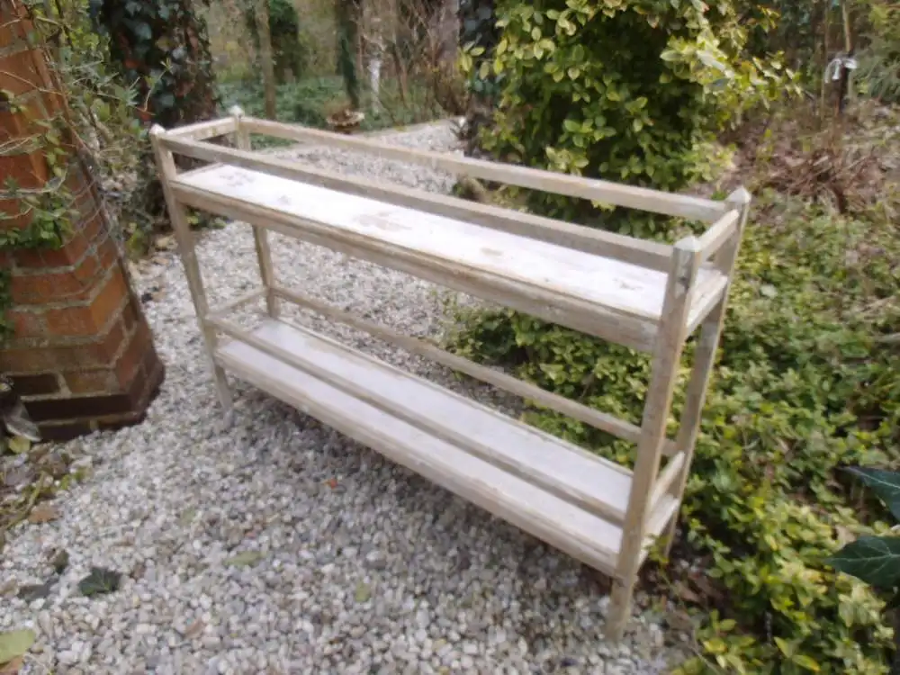 Antik Blumenbank Blumenständer Pflanzenständer Blumenetagere Blumentisch Landhaus Shabby Cottage 1