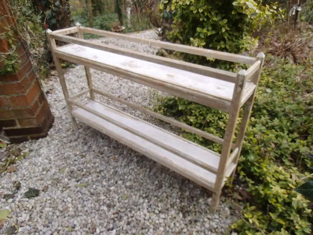 Antik Blumenbank Blumenständer Pflanzenständer Blumenetagere Blumentisch Landhaus Shabby Cottage 2