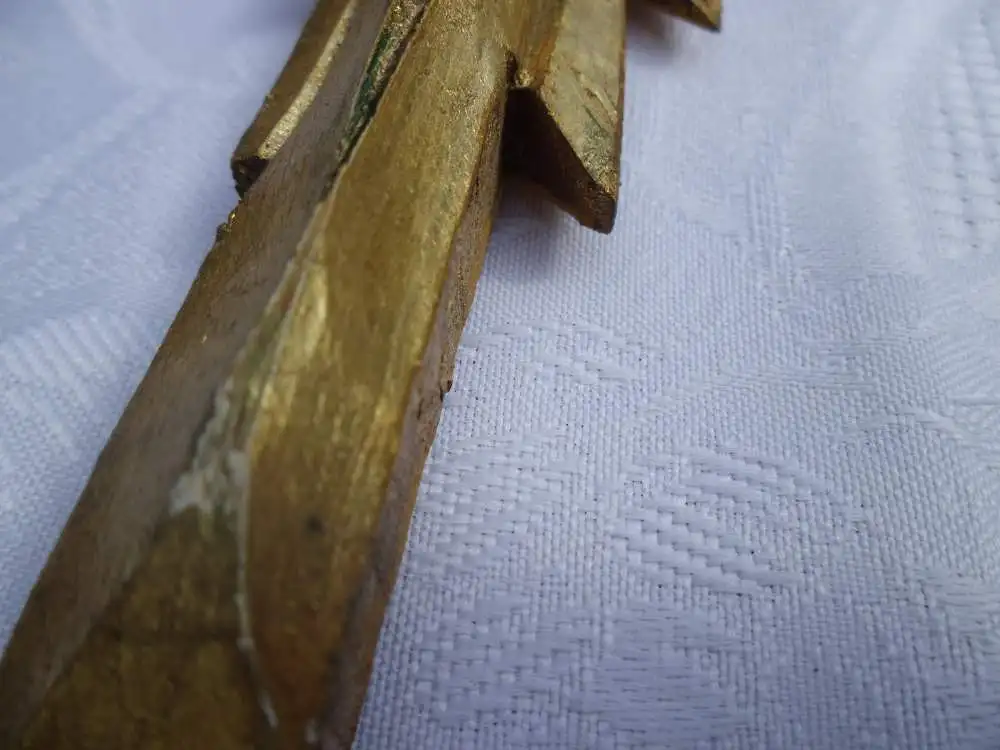 Antik Sonnenspiegel Wandspiegel Spiegel Holz Vergoldung Holzspiegel Brocante Konvex Sonne Strahlen 7