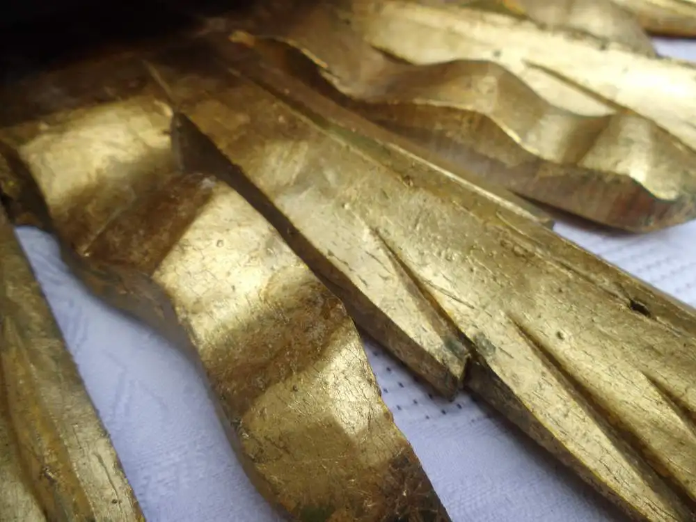 Antik Sonnenspiegel Wandspiegel Spiegel Holz Vergoldung Holzspiegel Brocante Konvex Sonne Strahlen 9