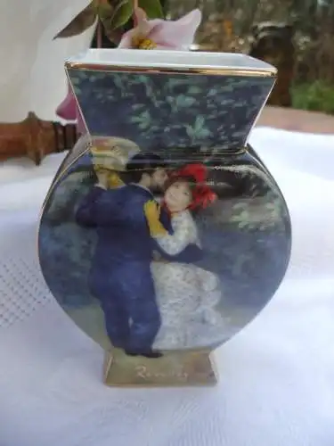 Vintage Vase MINIATUR Goebel Artis Orbis Porzellan Pierre Auguste Renoir Blumenvase Kunst Romantik Liebespaar Tanz 