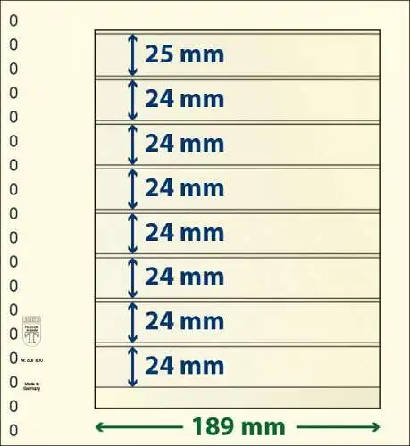 T Blanko Blätter 8 Taschen 802800 802 800 Lindner 10 Stück