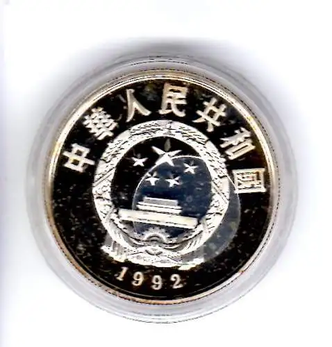 Silbermünze China 1992 "Marco Polo", 900er Silber