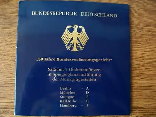 10 DM "50 Jahre Bundesverfassungsgericht" 