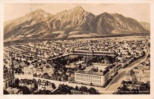 A188 Deutschland Bad Reichenhall mit Staeufen Zwiesel Vintage Postkarte