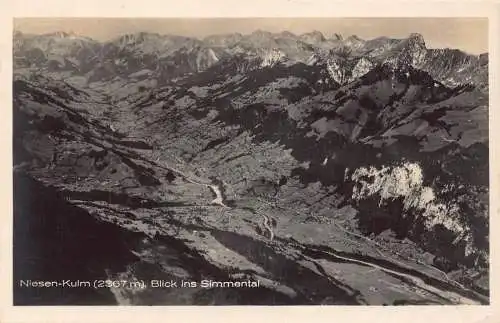 L045 Schweiz 1925 Niesen-Kulm Blick ins Simmental Vintage Postkarte