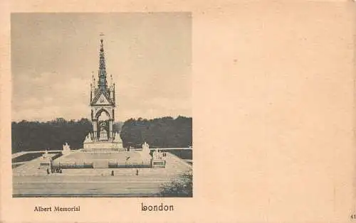 A030 England London Albert Memorial Vintage Postkarte
