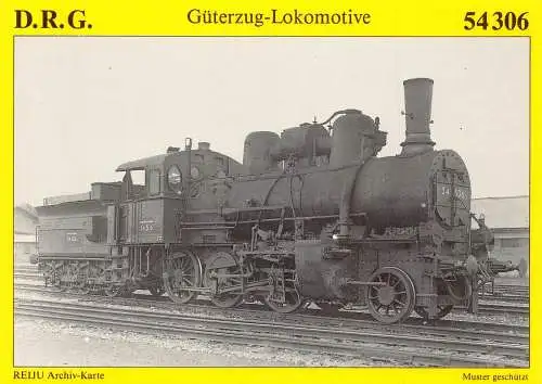 Transport Postkarte Güterzug Lok 54306 Reproduktion