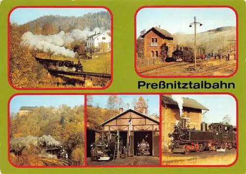 Transport Postkarte Pressnitztalbahn Dampfbahn Bahnhöfe Schmalspurbahn