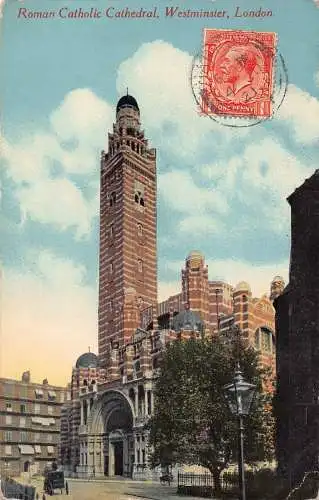 L138 Großbritannien 1921 römisch-katholische Kathedrale Westminster London Postkarte