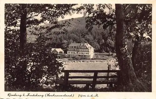 A063 Deutschland 1940 Rimberg b Fredeburg Hochsauerland Bank Wald Postkarte