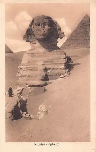 A084 Ägypten Caire Kairo Sphynx Große Skulptur Vintage Postkarte