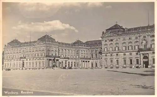 L344 Deutschland Würzburg Residenz Schloss Vintage Postkarte