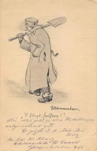 L406 Deutschland Soldatenuniform 1.WK signierte Feldpostkarte