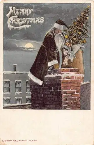 L365 Weihnachtsgrüße 1904 Weihnachtsmann Weihnachtsmann Spielzeug Geschenk Vintage Postkarte