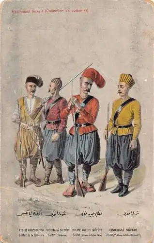 L038 Türkei Osmanisches Reich Kostüme Vintage Postkarte