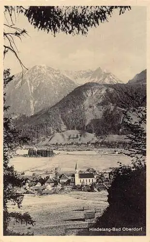 Deutschland Hindelang Bad Oberdorf Berg Vintage Postkarte
