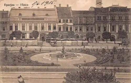 A148 Slowakei 1915 Presov Eperjes Foutca Taut Shop Statue WWI Feld Postkarte