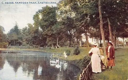 L234 England Hampden Park Eastbourne Swans Kinderwagen Vintage Postkarte