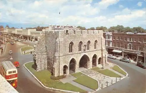 L236 England 1968 Bargate Southampton Double Decker Cars Shops Vintage Postkarte