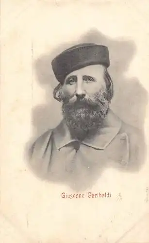 Portrait Giuseppe Garibaldi Mitwirkender zur Vereinigung Italiens Vintage Postkarte