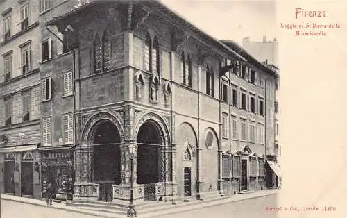 Italien Florenz Firenze Loggia si S Maria della Misericordia Vintage Postkarte