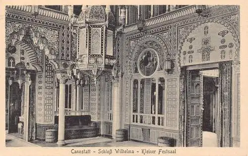 L322 Deutschland Schloss Cannstatt Wilhelma Kleiner Festsaal Vintage Postkarte