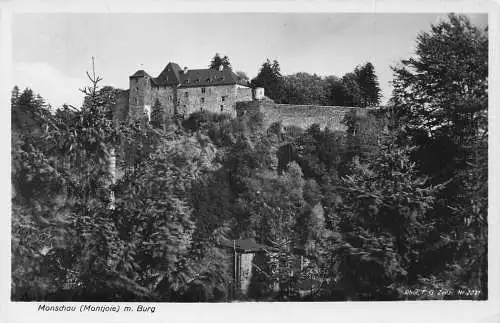 L173 Deutschland 1939 Monschau Montjoie m Burg Vintage Postkarte