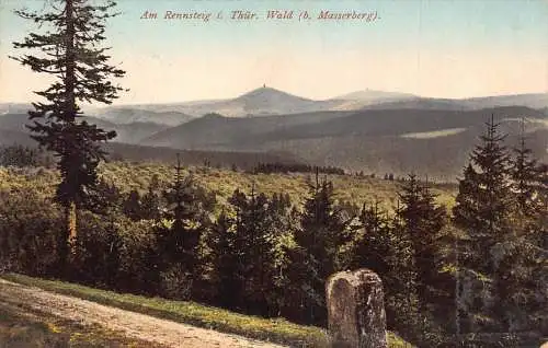 L052 Deutschland 1916 Am Rennsteig im Thüringer Wald Vintage Postkarte