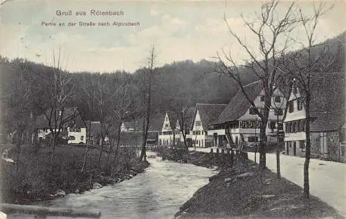 L009 Deutschland 1911 Gruss Aus Roetenbach Alpirsbach Vintage Postkarte