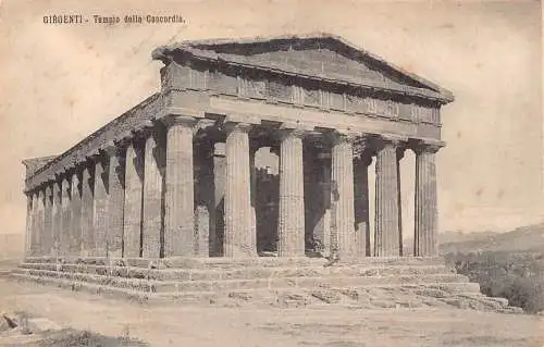 Italien Girgenti Tempio della Concordia Tempel Vintage Postkarte