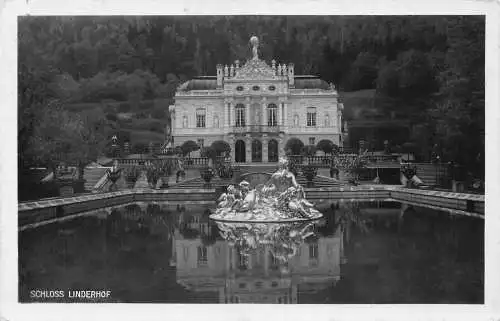 L172 Deutschland 1934 Schloss Schloss Linderhof Vintage Postkarte