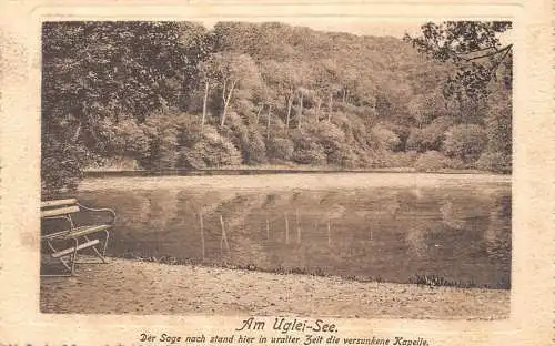 L263 Deutschland 1910 Am Uglei-See Der Salbeisee Waldbank Passepartout Postkarte