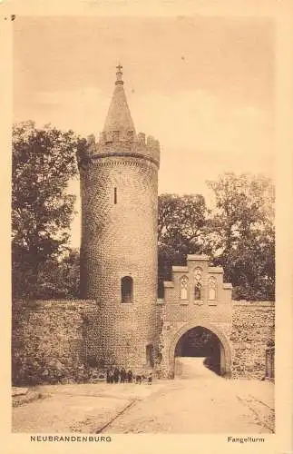 Deutschland Neubrandenburg Angelturm Turm Vintage Postkarte
