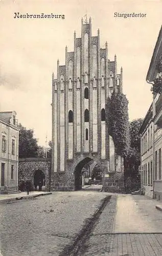 Deutschland Neubrandenburg i M Stargarder tor Gate Postkarte