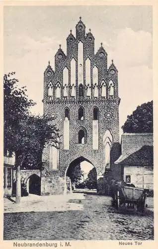 Deutschland Neubrandenburg i Meckl Neues Tor Tor Kutsche Postkarte