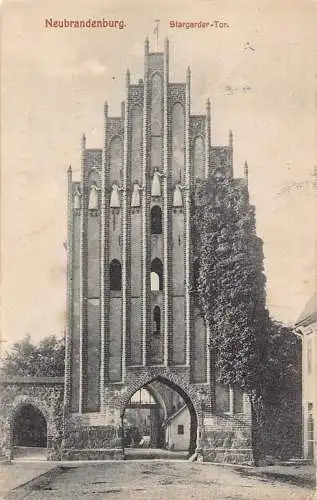 Deutschland 1909 Neubrandenburg i Meckl Stargarder Tor Postkarte